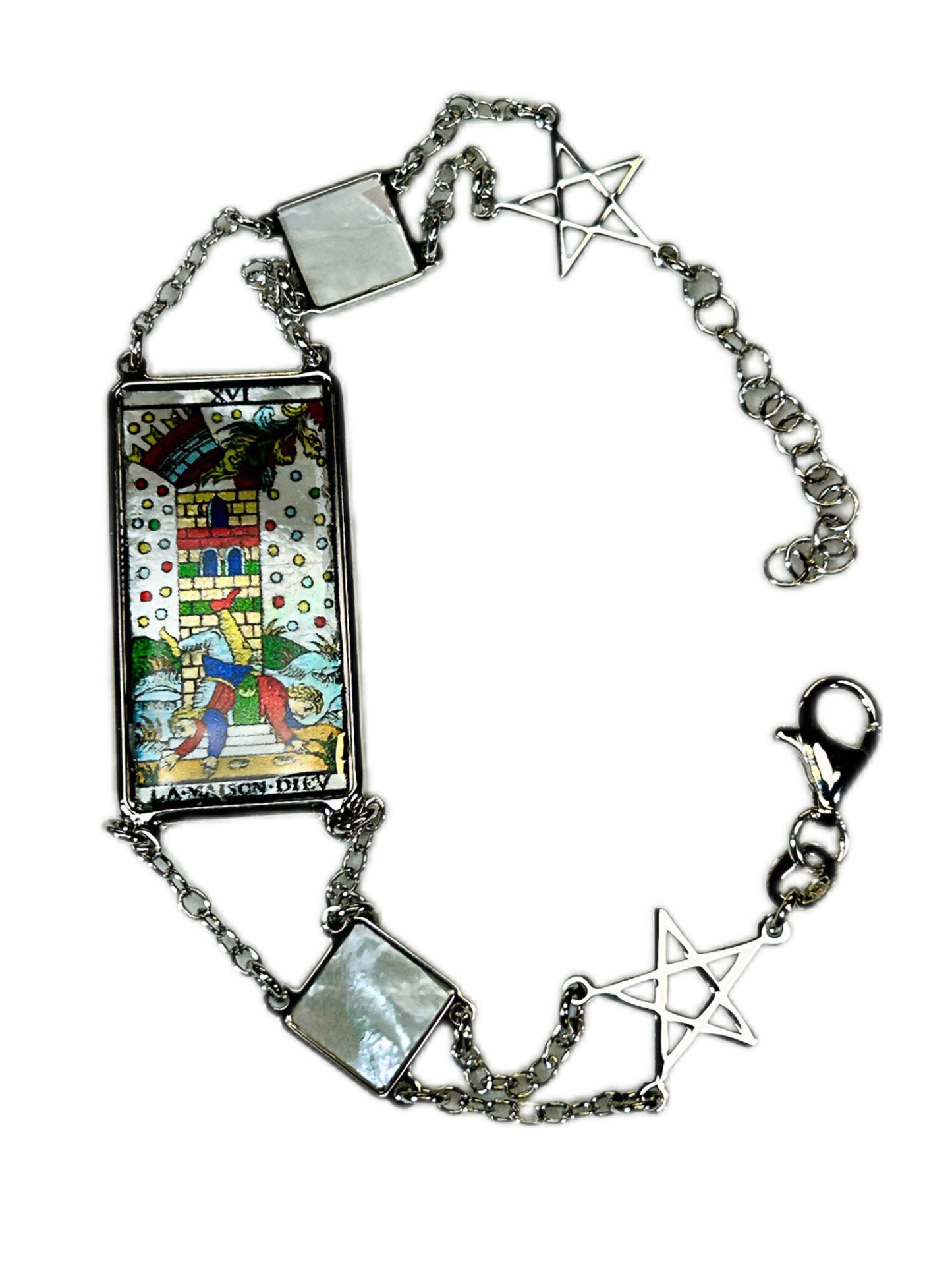BRACCIALE TAROCCHI DI MARSIGLIA DI LUSSO IN MADREPERLA NATURALE